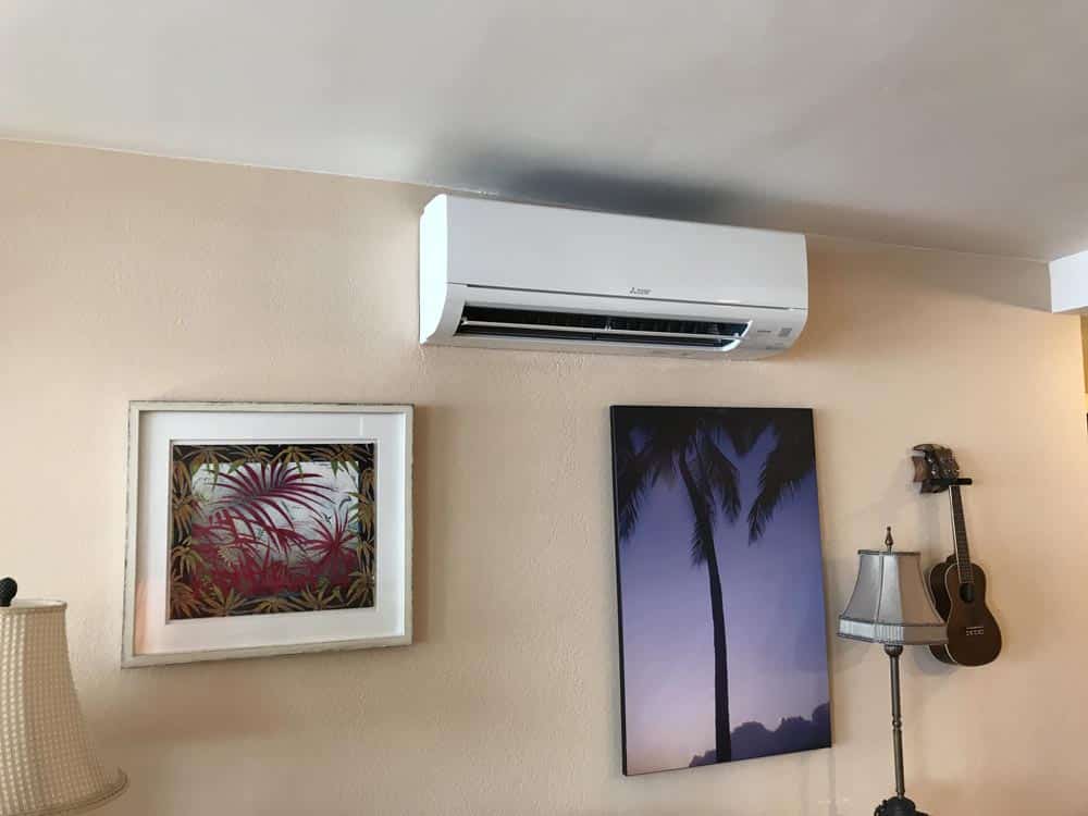 Ductless air conditioner on Maui 